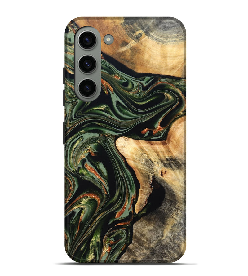 Galaxy S23 Plus Wood Live Edge Phone Case - Duncan (Green, 820710)