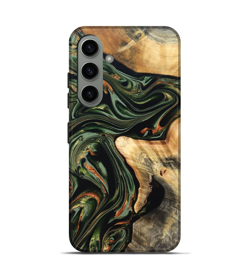 Galaxy S24 Wood Live Edge Phone Case - Duncan (Green, 820710)