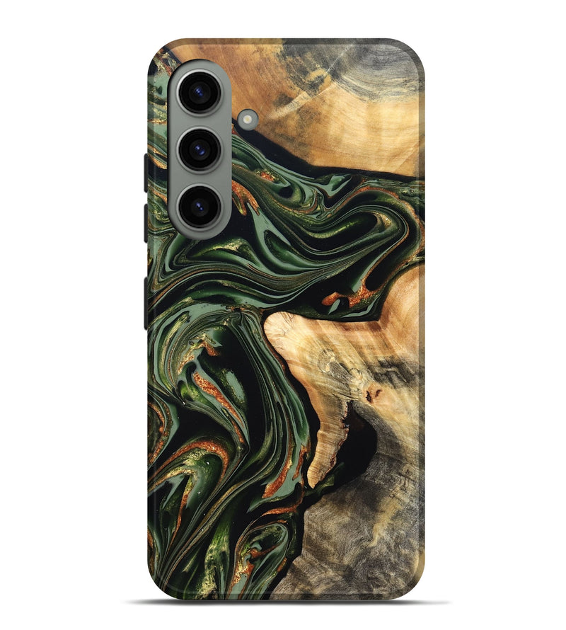 Galaxy S24 Plus Wood Live Edge Phone Case - Duncan (Green, 820710)