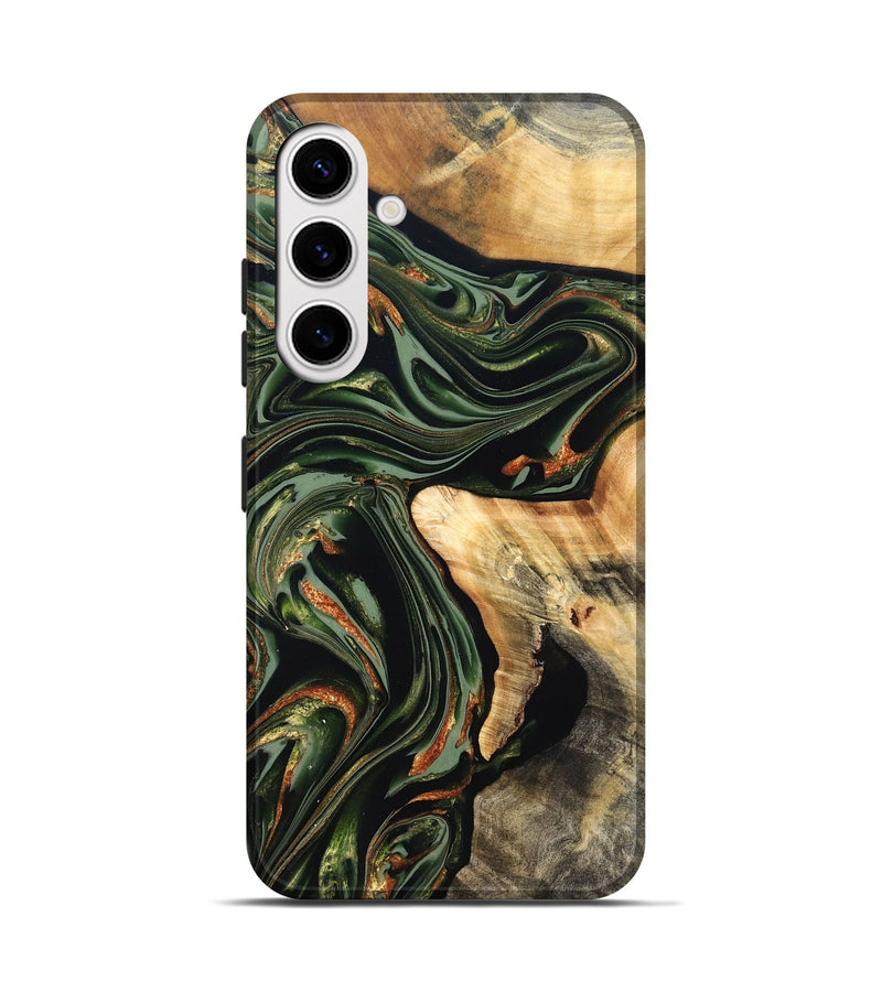 Galaxy S25 Wood Live Edge Phone Case - Duncan (Green, 820710)