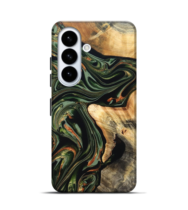 Galaxy S26 Wood Live Edge Phone Case - Duncan (Green, 820710)