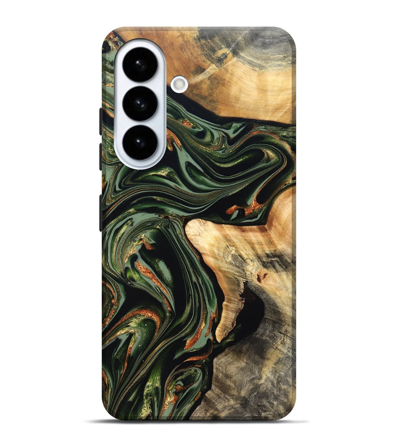 Galaxy S26 Plus Wood Live Edge Phone Case - Duncan (Green, 820710)