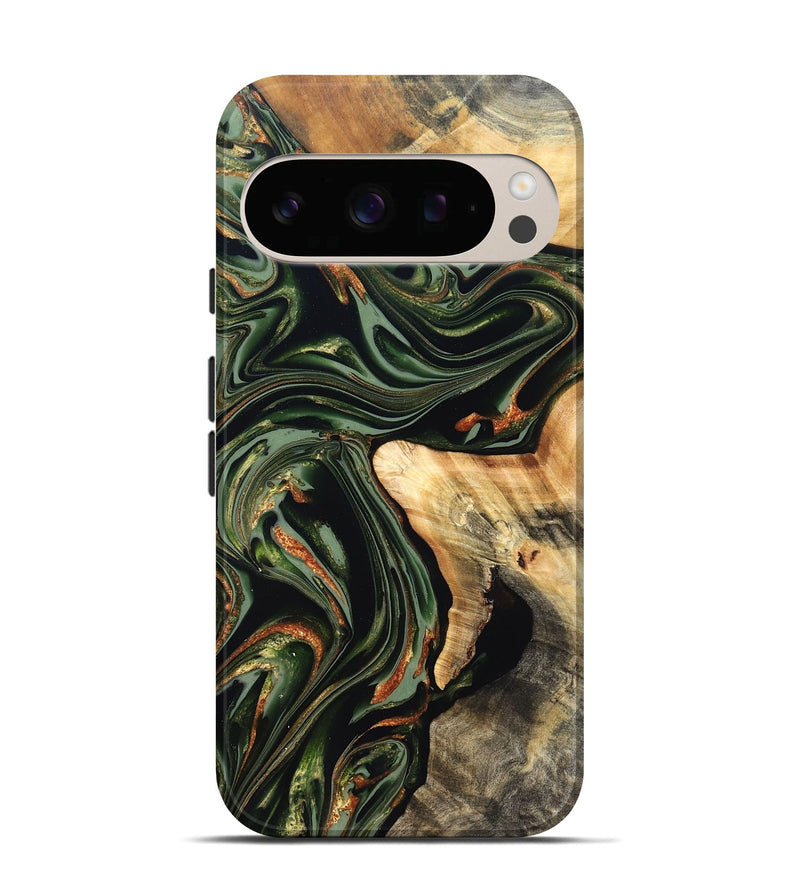 Pixel 10 Pro Wood Live Edge Phone Case - Duncan (Green, 820710)