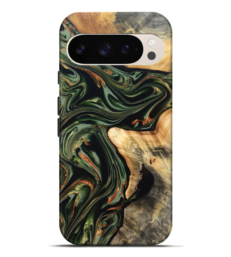 Pixel 10 Pro XL Wood Live Edge Phone Case - Duncan (Green, 820710)