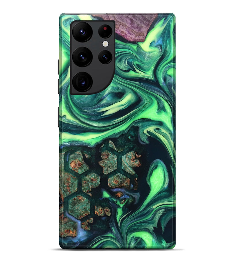 Galaxy S22 Ultra Wood Live Edge Phone Case - Judge (Neon, 820712)