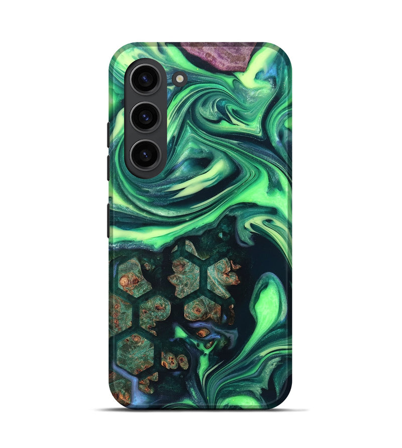 Galaxy S23 Wood Live Edge Phone Case - Judge (Neon, 820712)