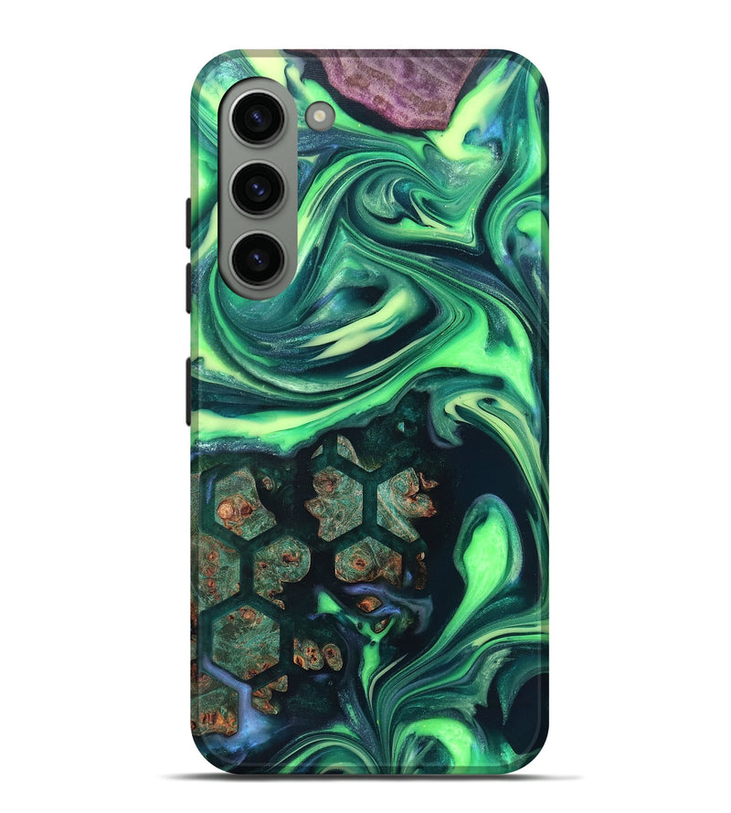 Galaxy S23 Plus Wood Live Edge Phone Case - Judge (Neon, 820712)