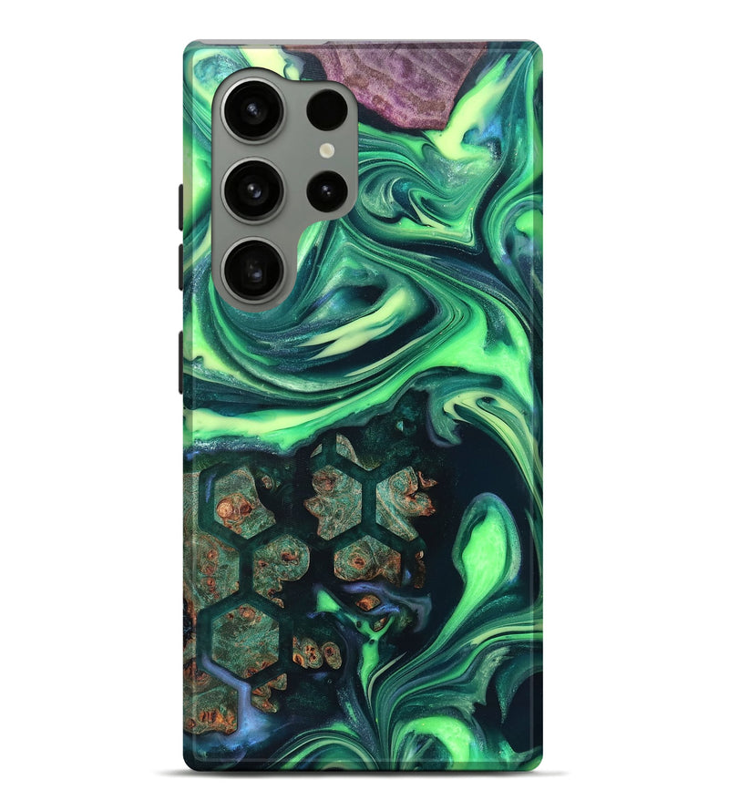 Galaxy S24 Ultra Wood Live Edge Phone Case - Judge (Neon, 820712)