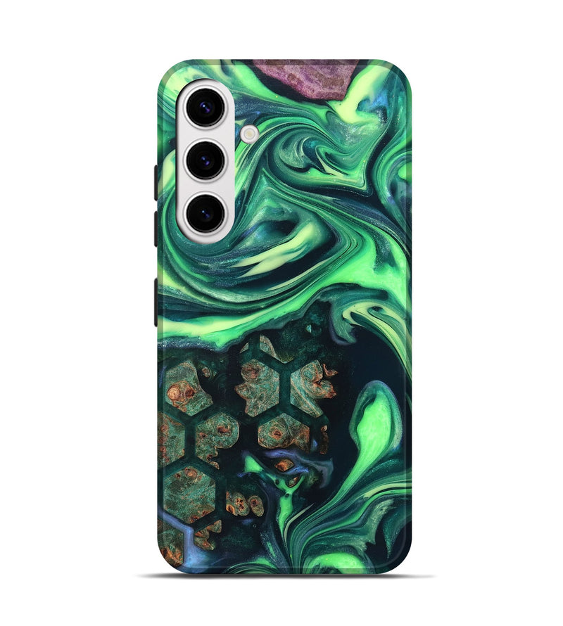 Galaxy S25 Wood Live Edge Phone Case - Judge (Neon, 820712)