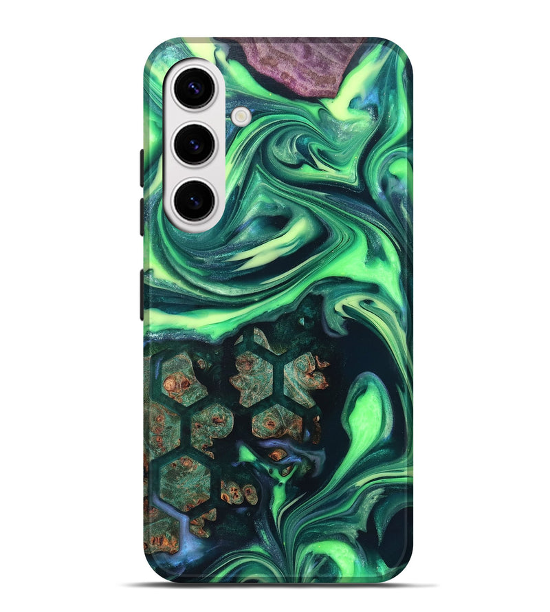 Galaxy S25 Plus Wood Live Edge Phone Case - Judge (Neon, 820712)