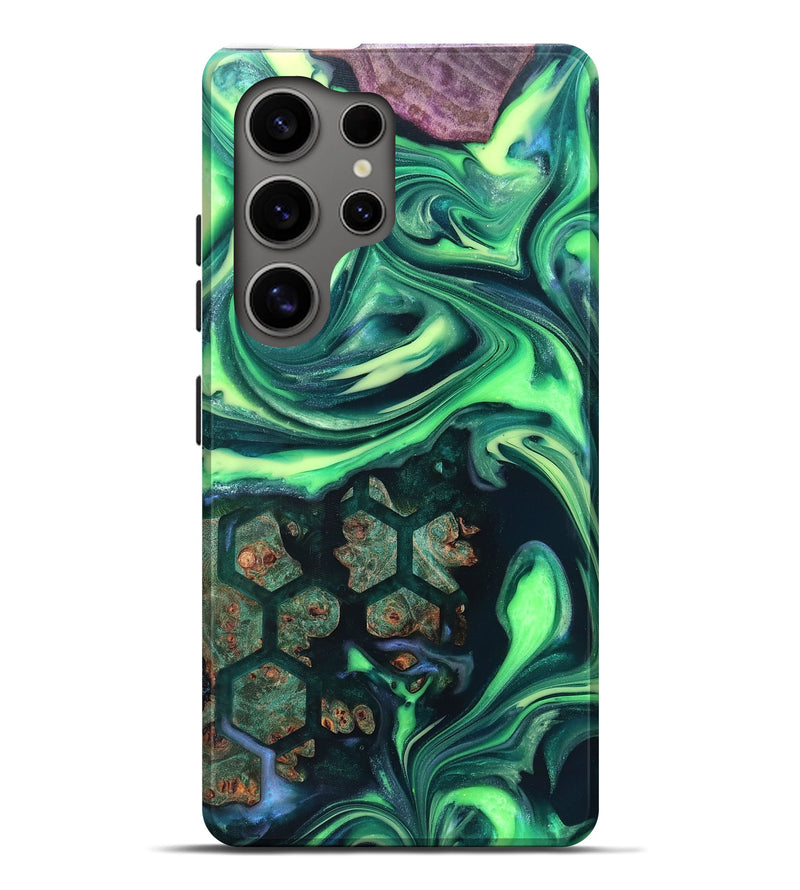 Galaxy S25 Ultra Wood Live Edge Phone Case - Judge (Neon, 820712)