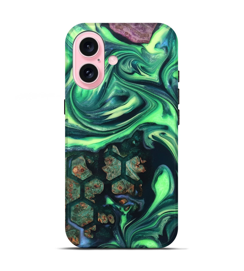iPhone 17 Wood Live Edge Phone Case - Judge (Neon, 820712)