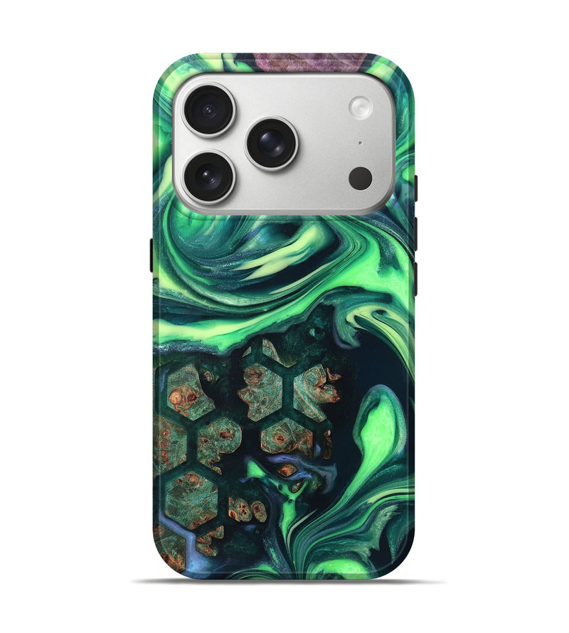 iPhone 17 Pro Wood Live Edge Phone Case - Judge (Neon, 820712)
