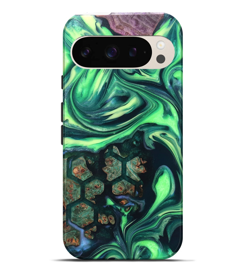 Pixel 9 Pro XL Wood Live Edge Phone Case - Judge (Neon, 820712)