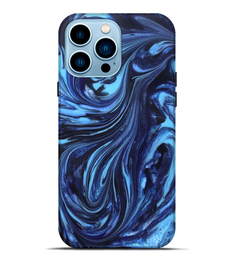 iPhone 14 Pro Max ResinArt Live Edge Phone Case - Aiyana (Blue, 820716)