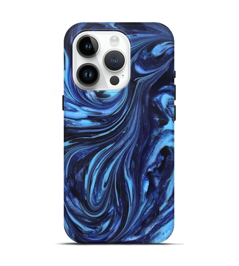 iPhone 15 Pro ResinArt Live Edge Phone Case - Aiyana (Blue, 820716)