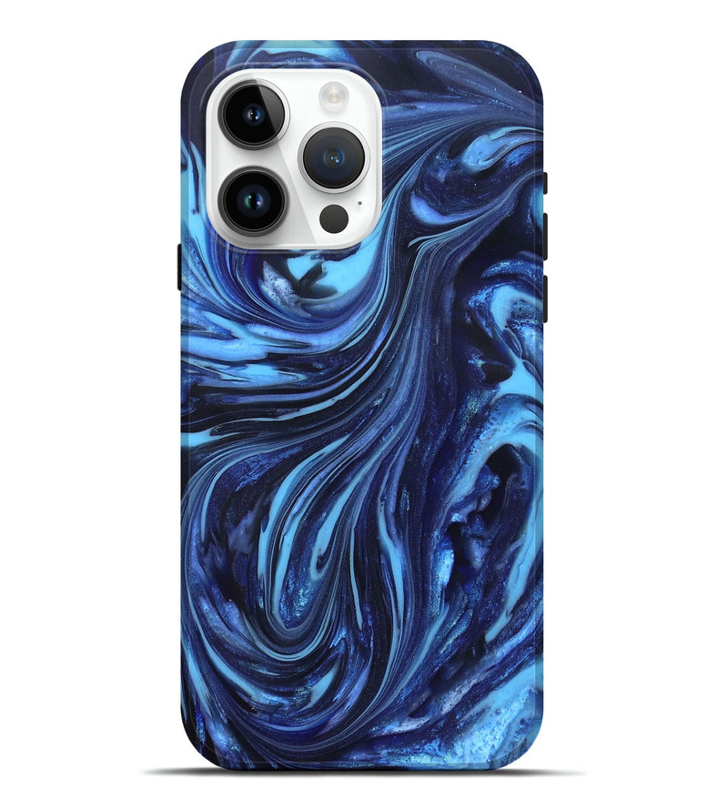 iPhone 15 Pro Max ResinArt Live Edge Phone Case - Aiyana (Blue, 820716)