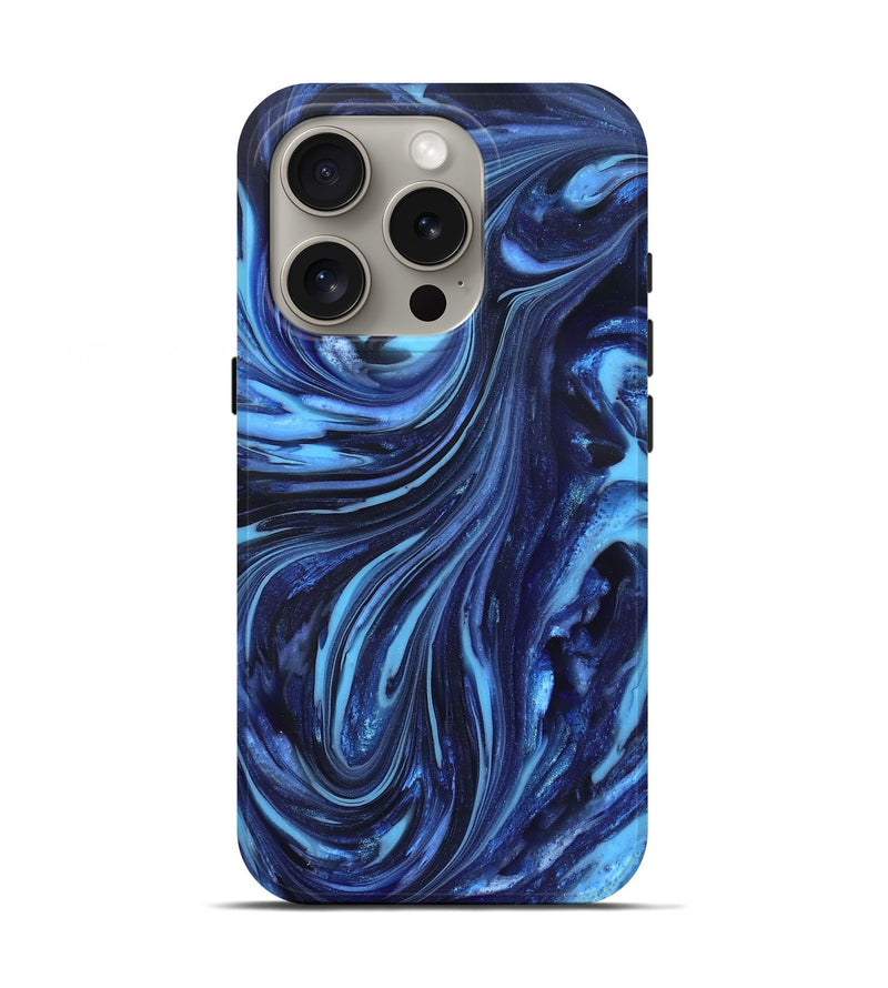 iPhone 16 Pro ResinArt Live Edge Phone Case - Aiyana (Blue, 820716)