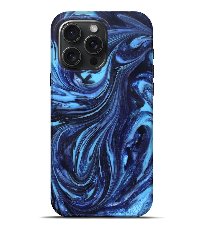 iPhone 16 Pro Max ResinArt Live Edge Phone Case - Aiyana (Blue, 820716)