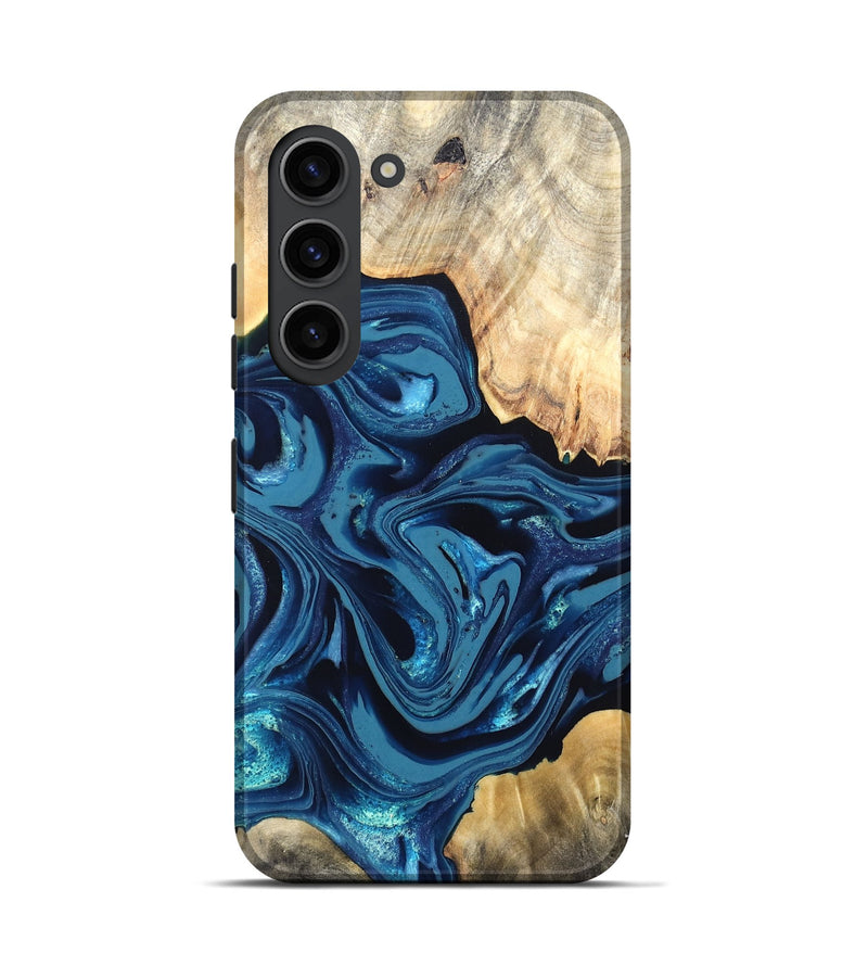 Galaxy S23 Wood Live Edge Phone Case - Brandyn (Blue, 820718)