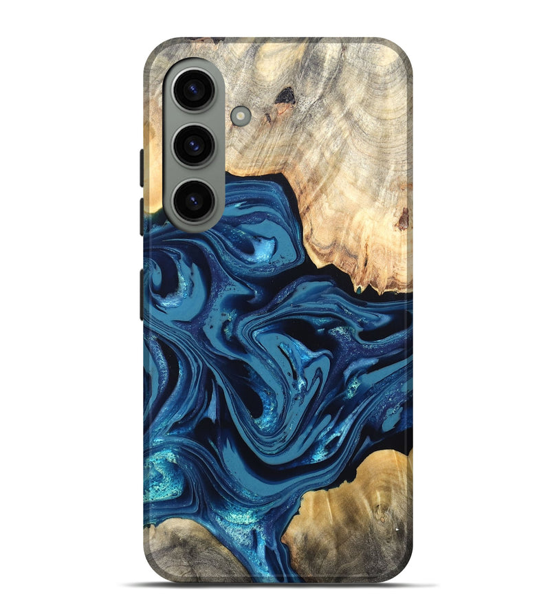 Galaxy S24 Plus Wood Live Edge Phone Case - Brandyn (Blue, 820718)