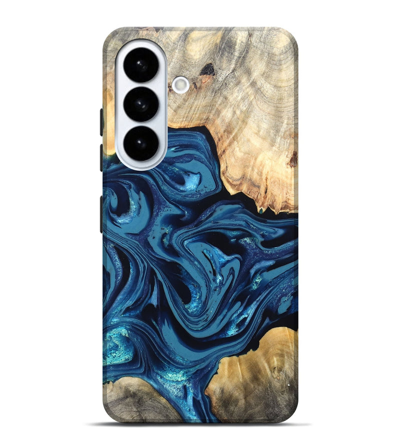 Galaxy S26 Plus Wood Live Edge Phone Case - Brandyn (Blue, 820718)