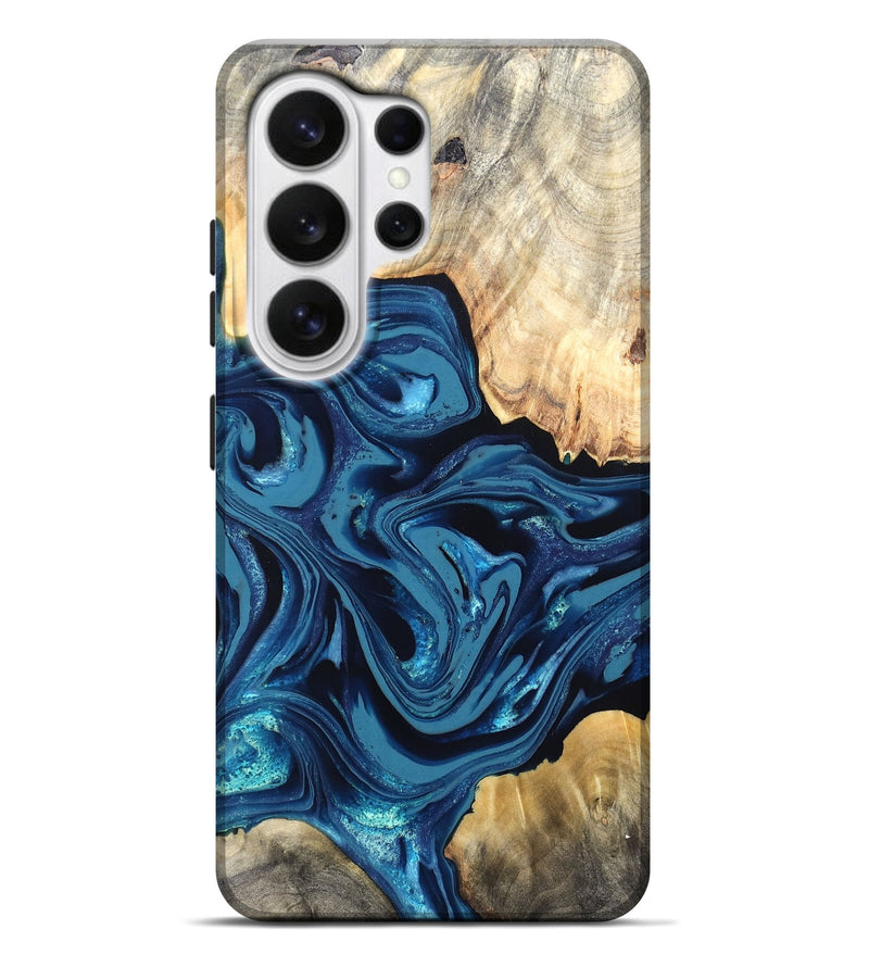 Galaxy S26 Ultra Wood Live Edge Phone Case - Brandyn (Blue, 820718)