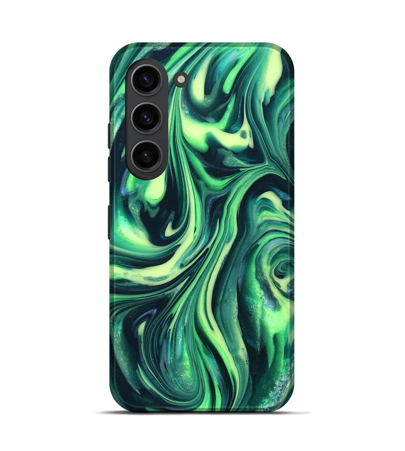 Galaxy S23 ResinArt Live Edge Phone Case - Cori (Neon, 820719)