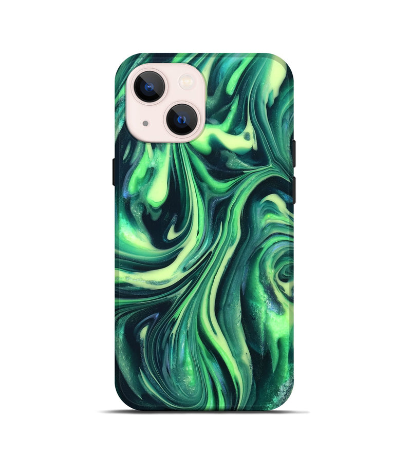 iPhone 13 mini ResinArt Live Edge Phone Case - Cori (Neon, 820719)
