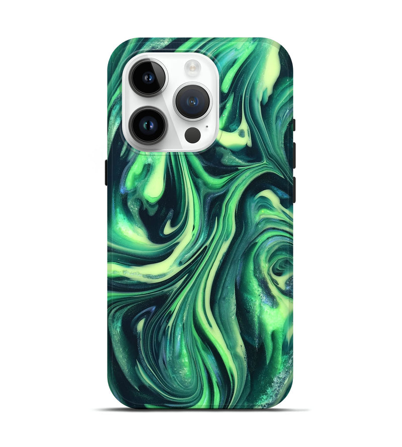 iPhone 15 Pro ResinArt Live Edge Phone Case - Cori (Neon, 820719)