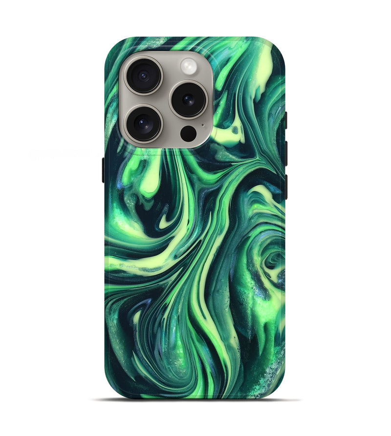 iPhone 16 Pro ResinArt Live Edge Phone Case - Cori (Neon, 820719)