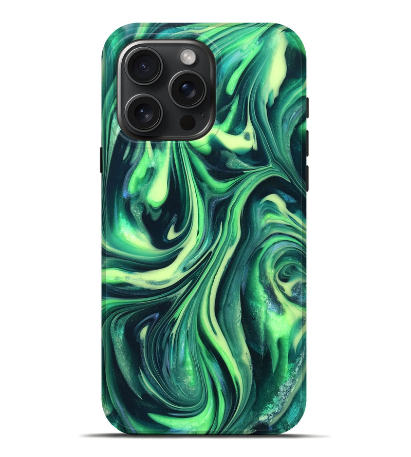 iPhone 16 Pro Max ResinArt Live Edge Phone Case - Cori (Neon, 820719)