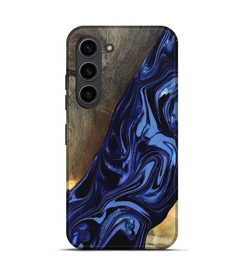 Galaxy S23 Wood Live Edge Phone Case - Russel (Blue, 820721)