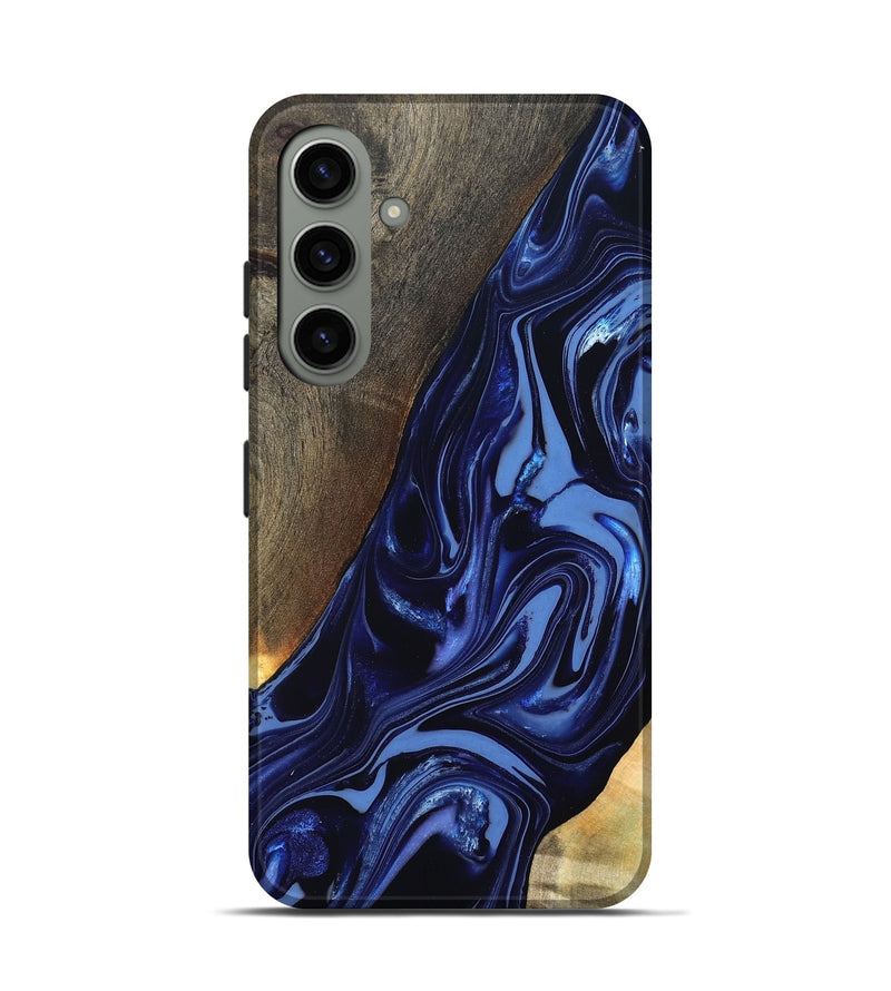 Galaxy S24 Wood Live Edge Phone Case - Russel (Blue, 820721)