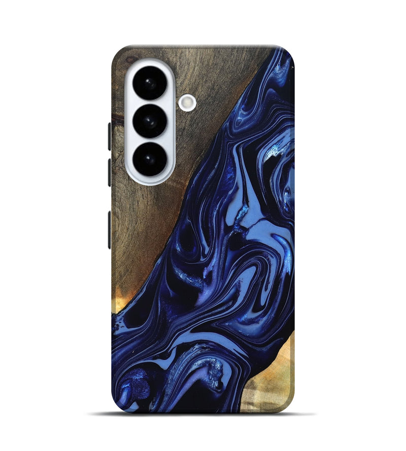 Galaxy S26 Wood Live Edge Phone Case - Russel (Blue, 820721)