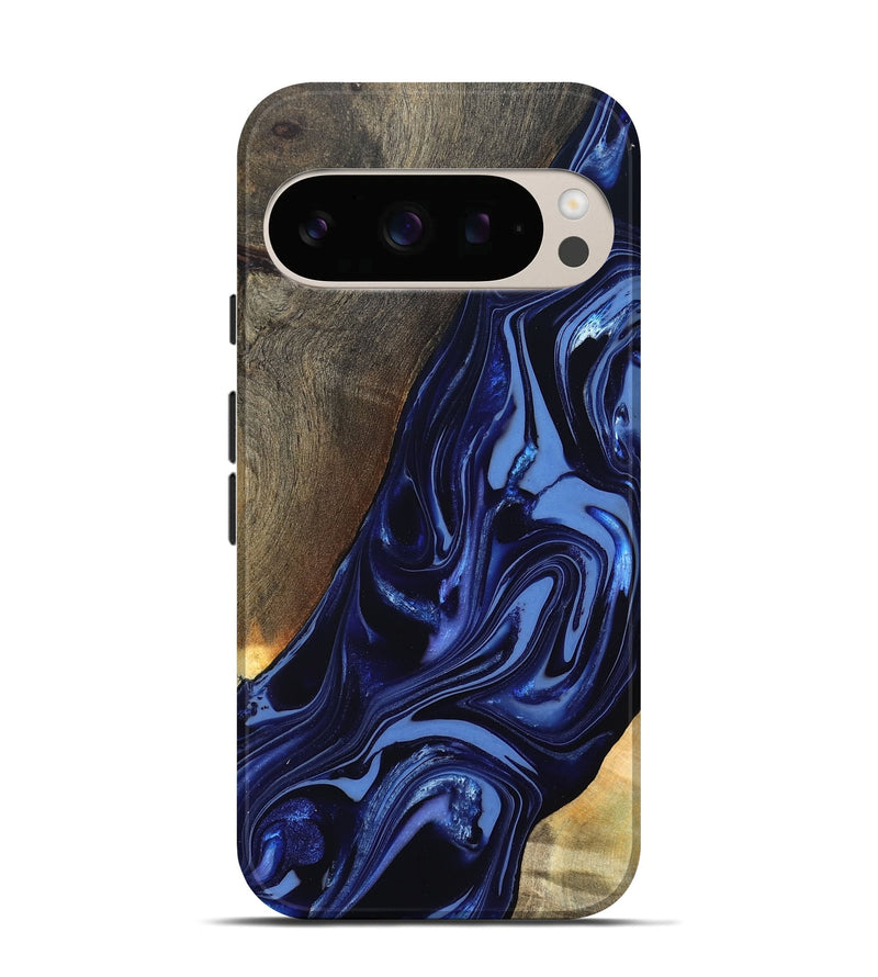 Pixel 10 Wood Live Edge Phone Case - Russel (Blue, 820721)