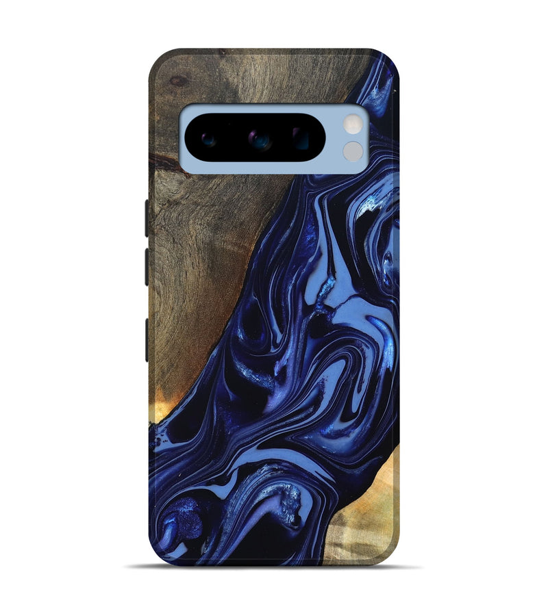 Pixel 8 Pro Wood Live Edge Phone Case - Russel (Blue, 820721)