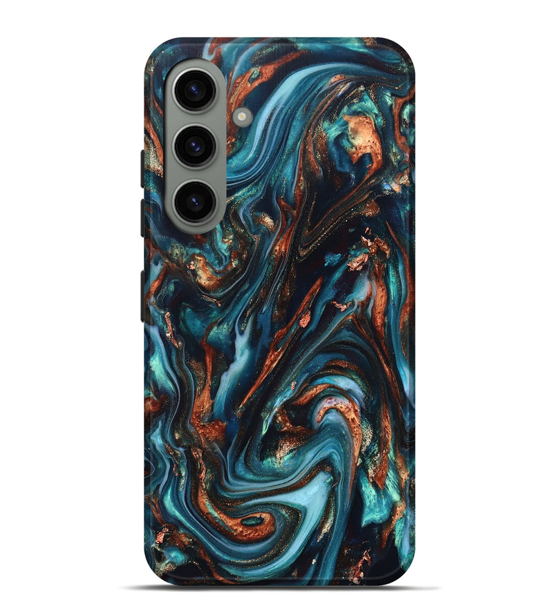 Galaxy S24 Plus ResinArt Live Edge Phone Case - Chaz (Teal & Gold, 820722)