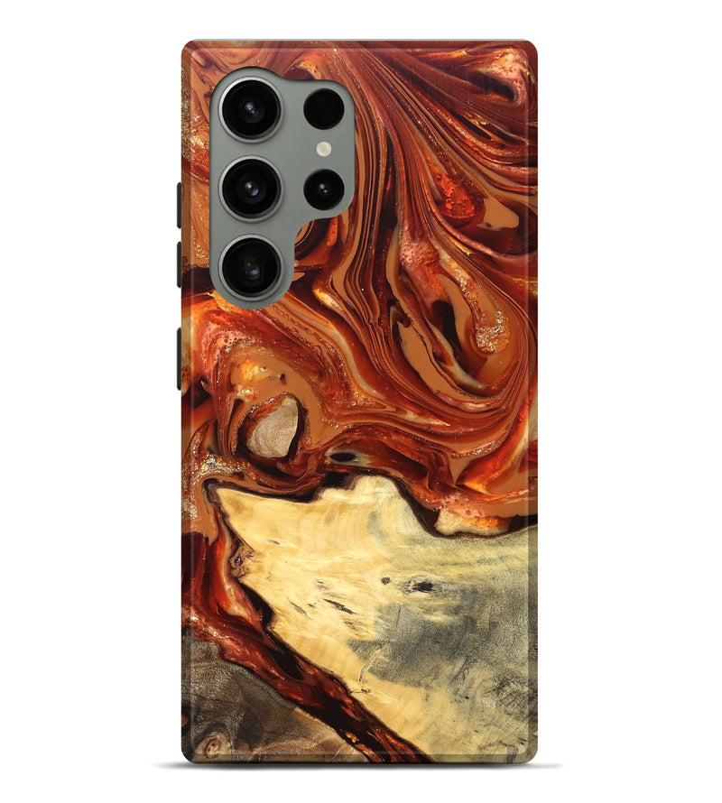 Galaxy S24 Ultra Wood Live Edge Phone Case - Luna (Red, 820723)