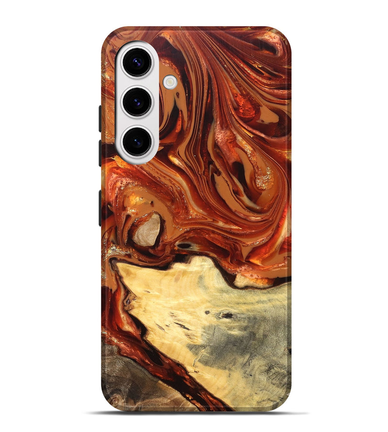 Galaxy S25 Plus Wood Live Edge Phone Case - Luna (Red, 820723)