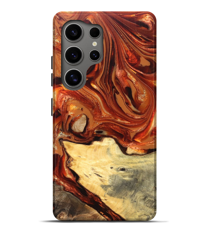 Galaxy S25 Ultra Wood Live Edge Phone Case - Luna (Red, 820723)