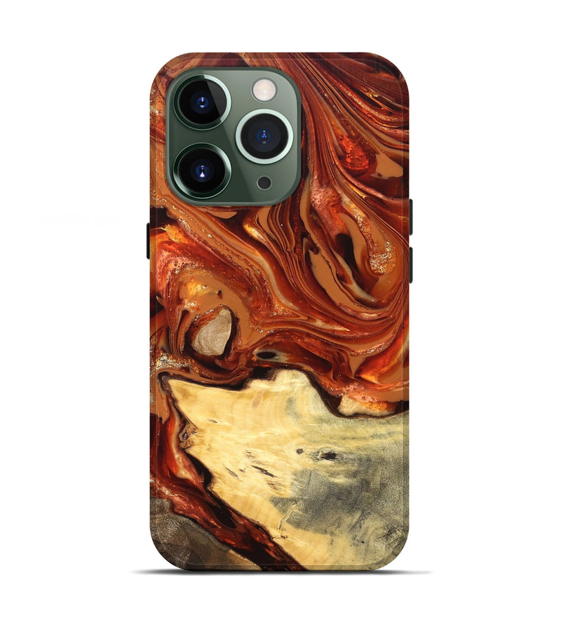 iPhone 13 Pro Wood Live Edge Phone Case - Luna (Red, 820723)