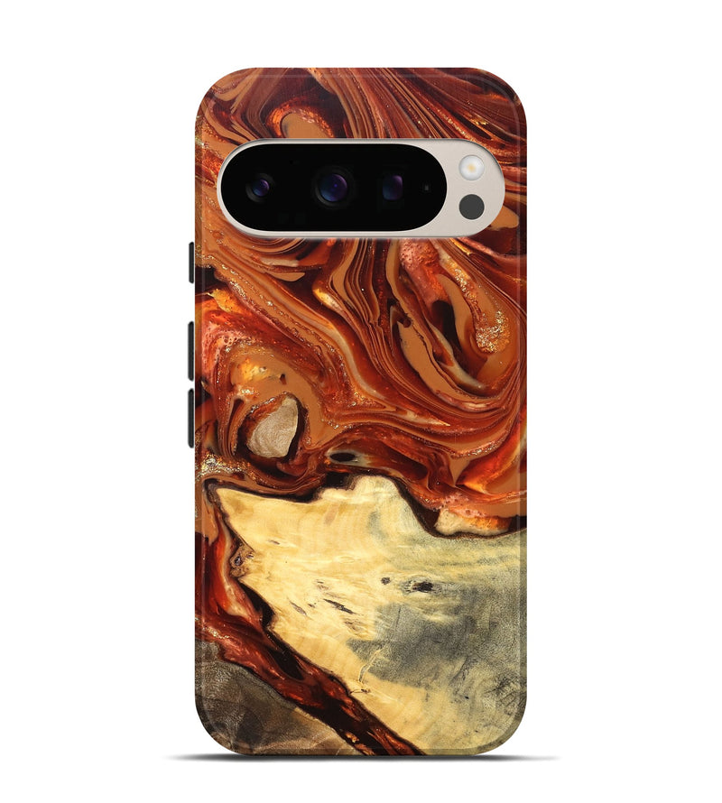 Pixel 10 Wood Live Edge Phone Case - Luna (Red, 820723)
