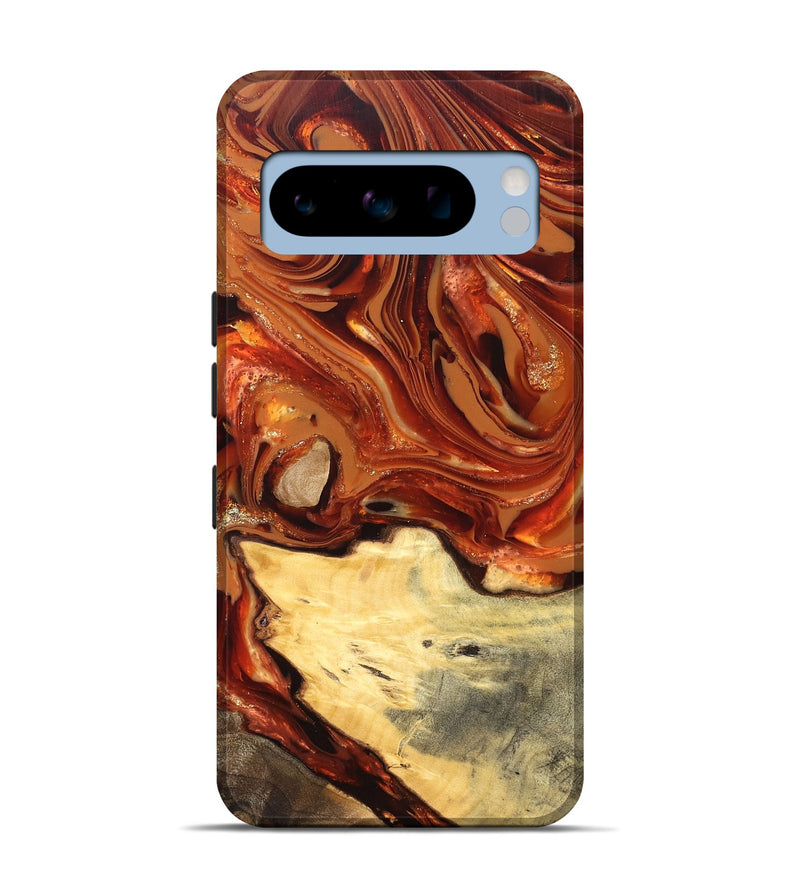 Pixel 8 Pro Wood Live Edge Phone Case - Luna (Red, 820723)