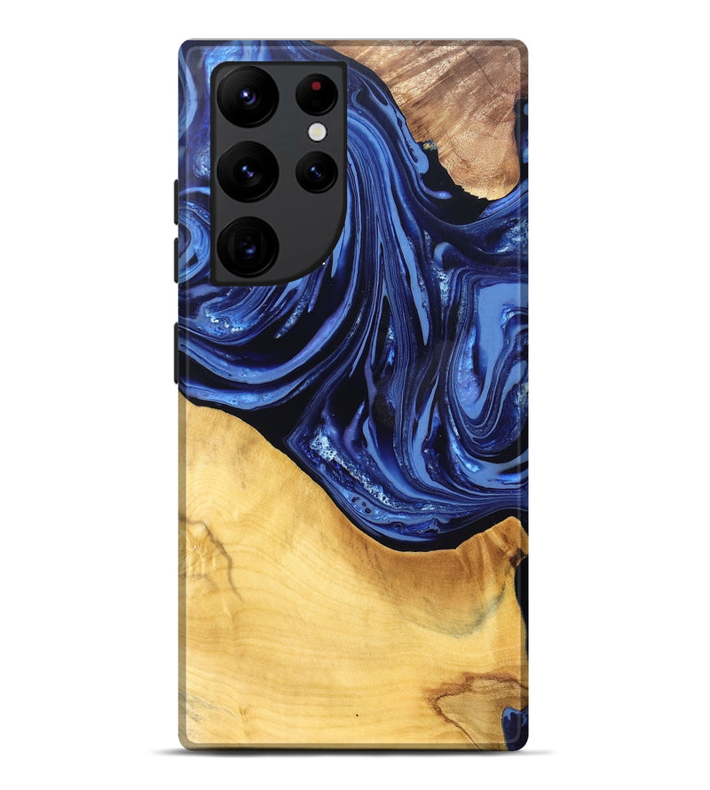 Galaxy S22 Ultra Wood Live Edge Phone Case - Reina (Blue, 820725)