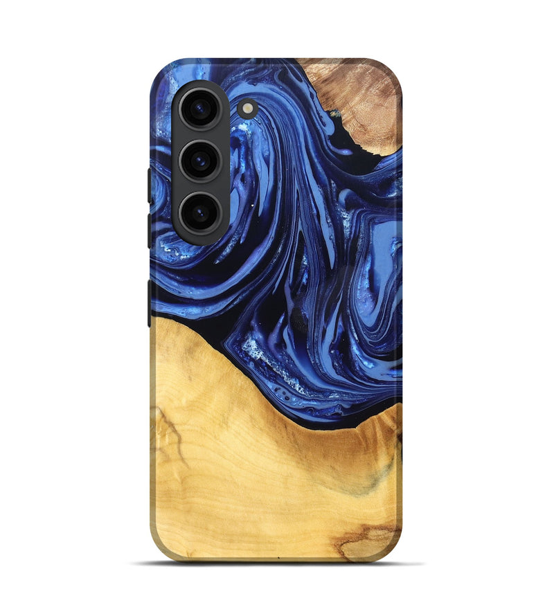 Galaxy S23 Wood Live Edge Phone Case - Reina (Blue, 820725)