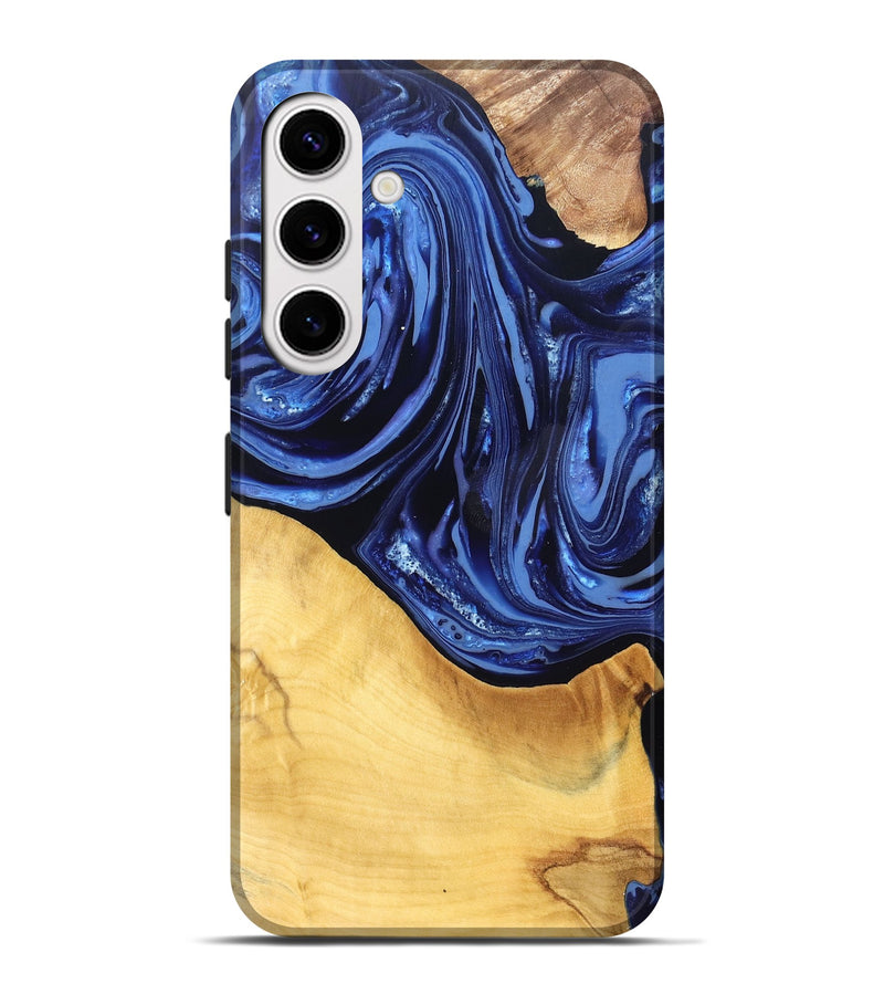 Galaxy S25 Plus Wood Live Edge Phone Case - Reina (Blue, 820725)