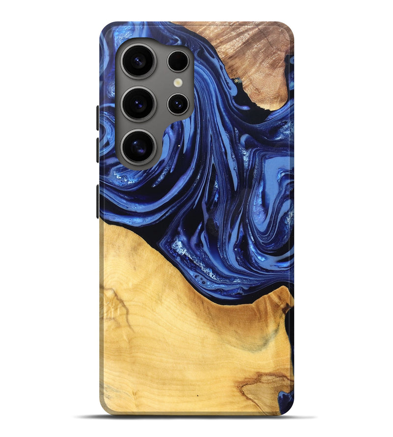 Galaxy S25 Ultra Wood Live Edge Phone Case - Reina (Blue, 820725)