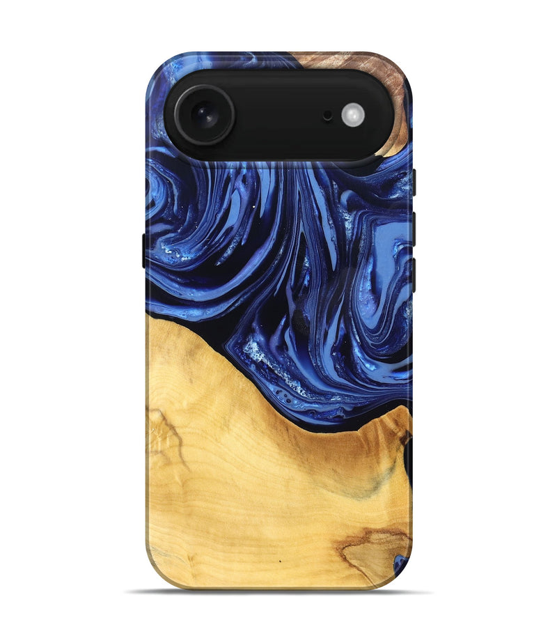 iPhone 17 Air Wood Live Edge Phone Case - Reina (Blue, 820725)