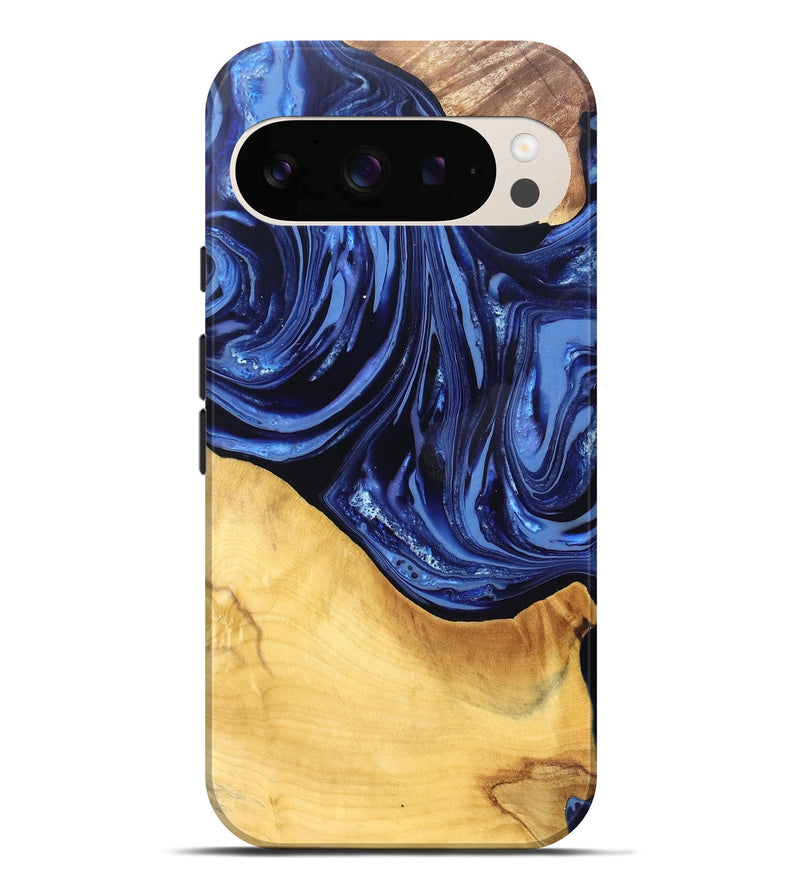 Pixel 10 Pro XL Wood Live Edge Phone Case - Reina (Blue, 820725)